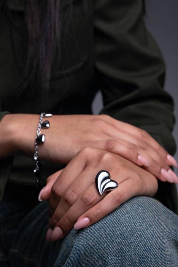 Anello Donna 4US Cesare Paciotti Acciaio Cuore 4UAN8094W